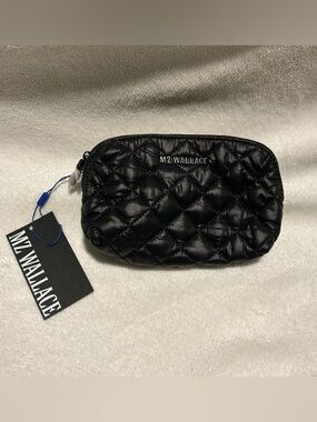 MZ Wallace Black Small Double Zip Cosmetic